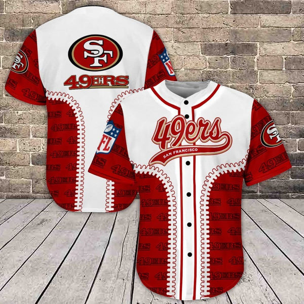 San Francisco 49ers Personalized Baseball Jersey 028
