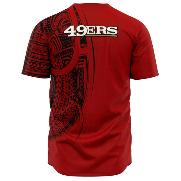 San Francisco 49ers Personalized Baseball Jersey 025
