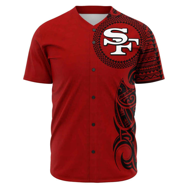 San Francisco 49ers Personalized Baseball Jersey 025