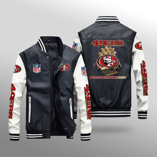 San Francisco 49ers Leather Bomber Jacket