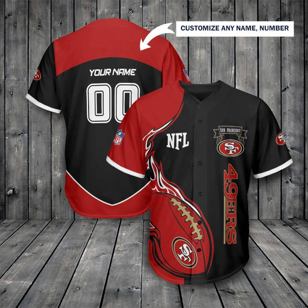 San Francisco 49ers Personalized Baseball Jersey 045