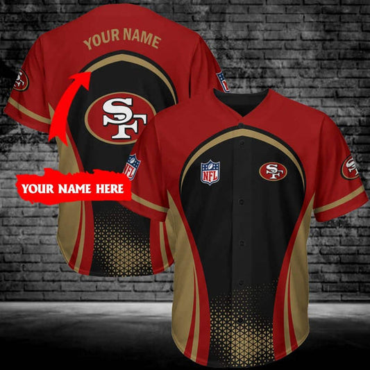 San Francisco 49ers Personalized Baseball Jersey 043