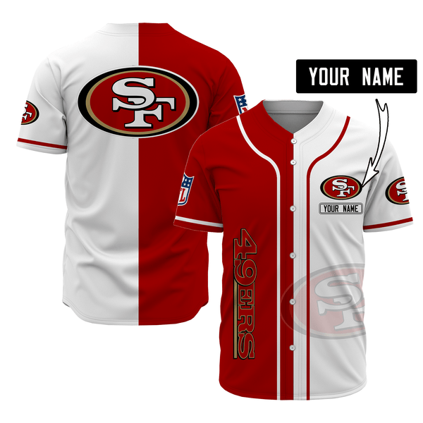 San Francisco 49ers Personalized Baseball Jersey 038