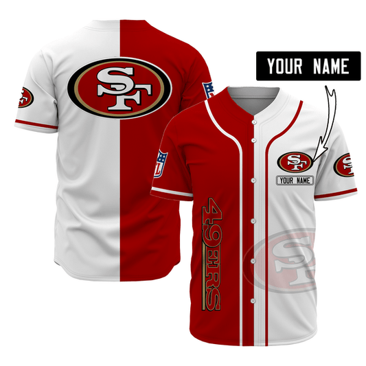 San Francisco 49ers Personalized Baseball Jersey 038