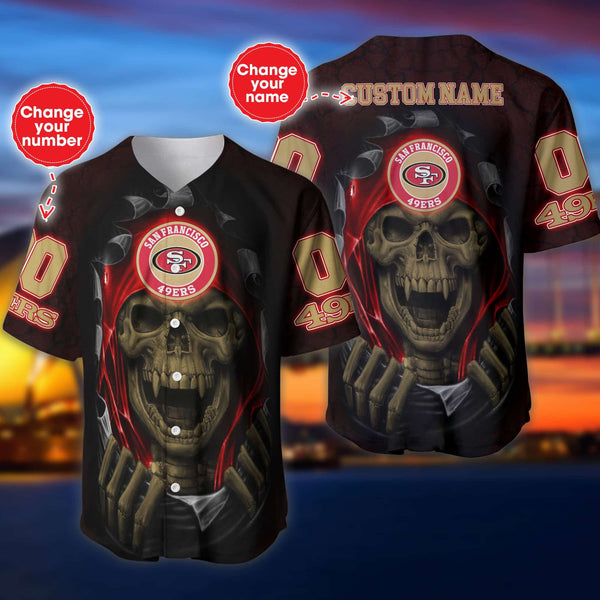 San Francisco 49ers Personalized Baseball Jersey 047