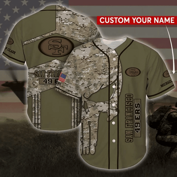 San Francisco 49ers Personalized Baseball Jersey 050