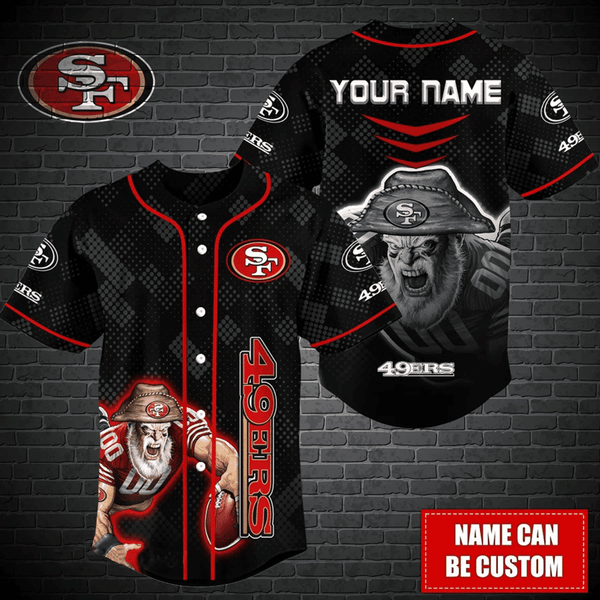 San Francisco 49ers Personalized Baseball Jersey 049