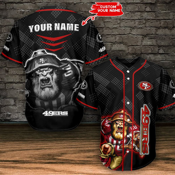 San Francisco 49ers Personalized Baseball Jersey 055