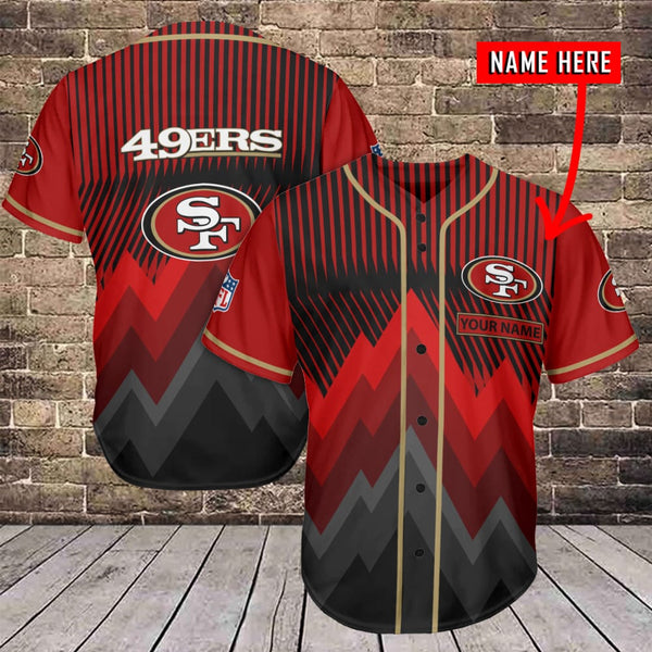 San Francisco 49ers Personalized Baseball Jersey 056