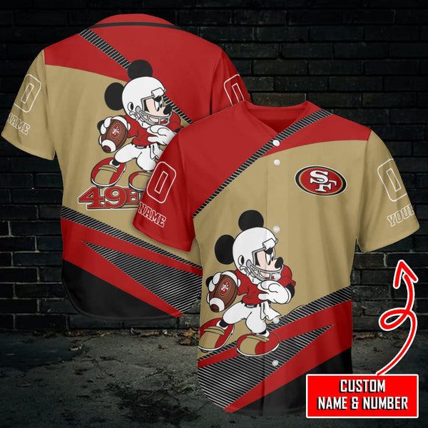 San Francisco 49ers Personalized Baseball Jersey 054