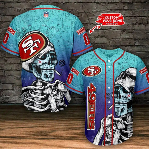 San Francisco 49ers Personalized Baseball Jersey 060