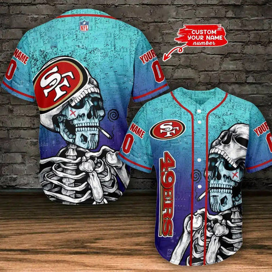 San Francisco 49ers Personalized Baseball Jersey 060