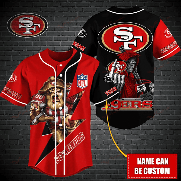 San Francisco 49ers Personalized Baseball Jersey 061