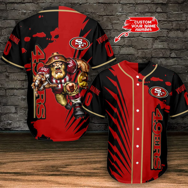 San Francisco 49ers Personalized Baseball Jersey 063