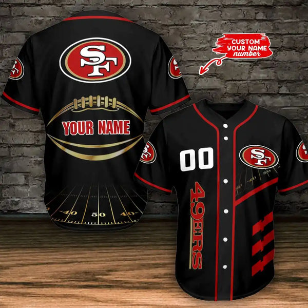 San Francisco 49ers Personalized Baseball Jersey 069