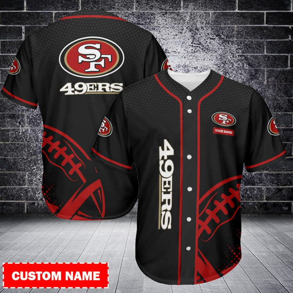 San Francisco 49ers Personalized Baseball Jersey 068