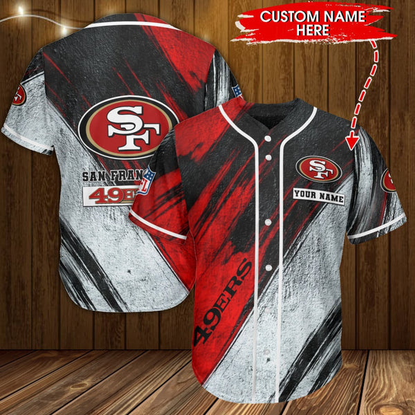 San Francisco 49ers Personalized Baseball Jersey 065