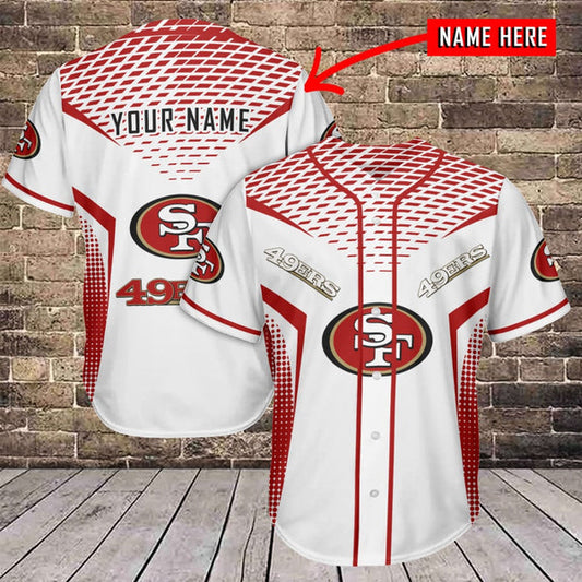 San Francisco 49ers Personalized Baseball Jersey 062