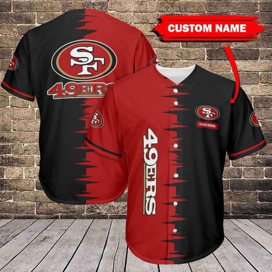 San Francisco 49ers Personalized Baseball Jersey 067