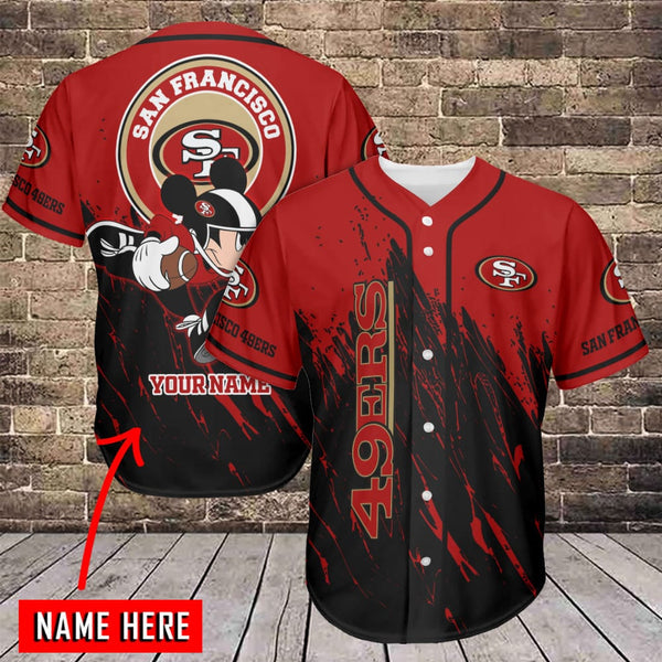 San Francisco 49ers Personalized Baseball Jersey 083
