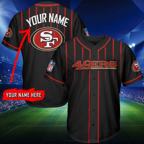 San Francisco 49ers Personalized Baseball Jersey 080