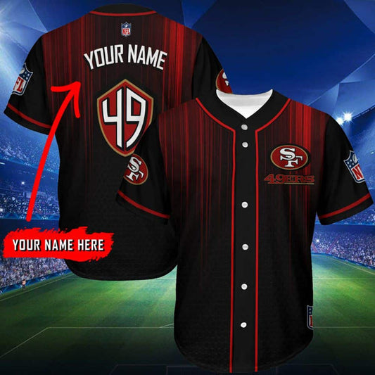 San Francisco 49ers Personalized Baseball Jersey 079