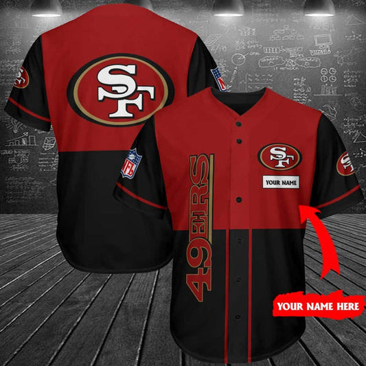 San Francisco 49ers Personalized Baseball Jersey 077