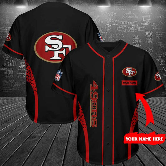 San Francisco 49ers Personalized Baseball Jersey 076