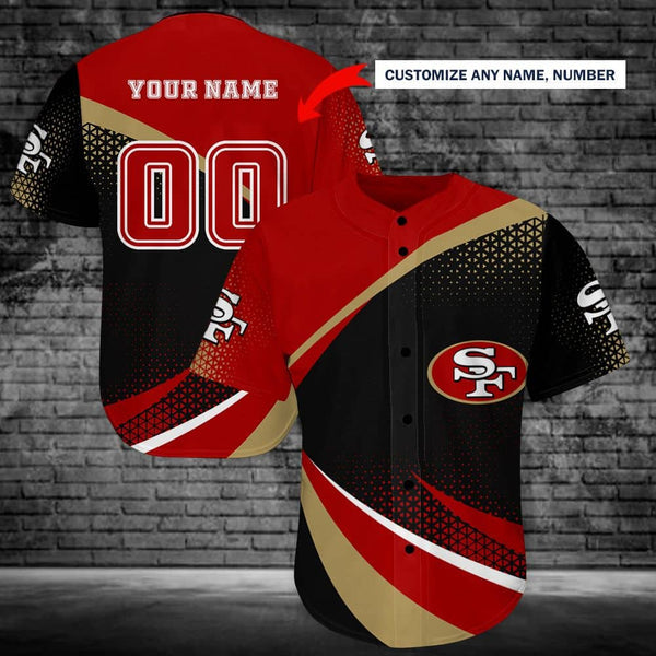 San Francisco 49ers Personalized Baseball Jersey 075