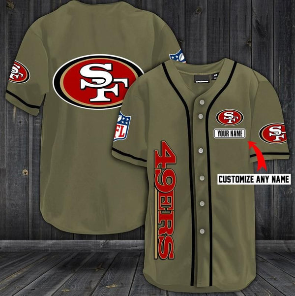 San Francisco 49ers Personalized Baseball Jersey 072