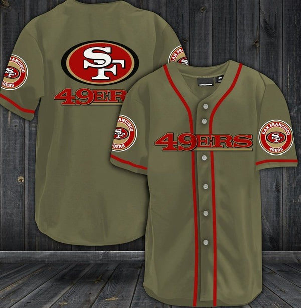 San Francisco 49ers Personalized Baseball Jersey 073