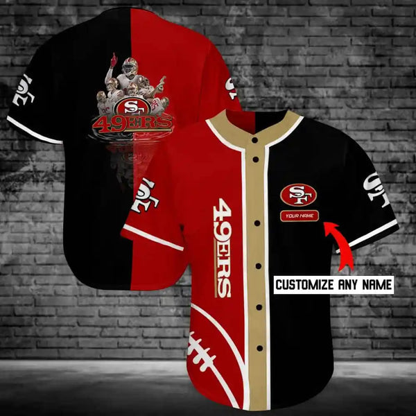 San Francisco 49ers Personalized Baseball Jersey 081
