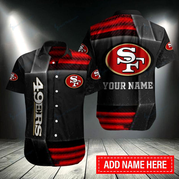 San Francisco 49ers 2 (82) Personalized Hawaiian Button down shirt