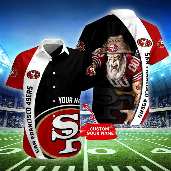 San Francisco 49ers 2 (96) Personalized Hawaiian Button down shirt