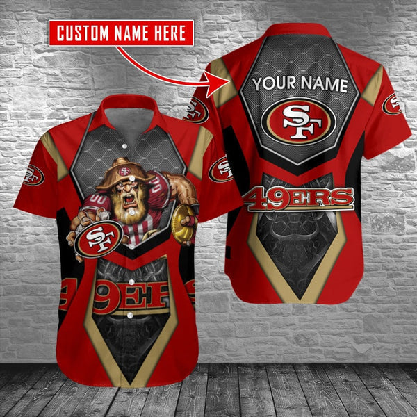San Francisco 49ers 2 (95) Personalized Hawaiian Button down shirt