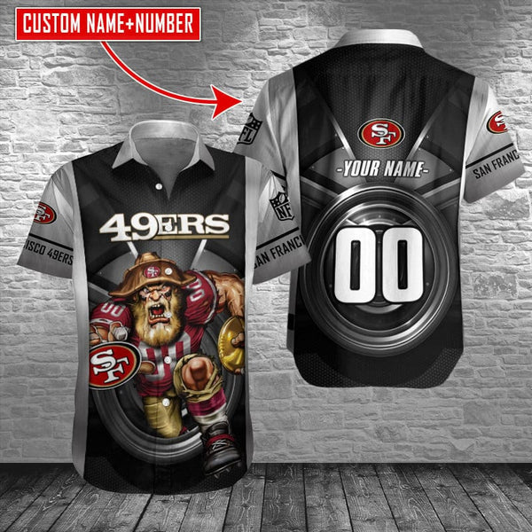 San Francisco 49ers 2 (89) Personalized Hawaiian Button down shirt
