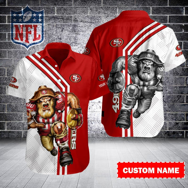 San Francisco 49ers 2 (86) Personalized Hawaiian Button down shirt