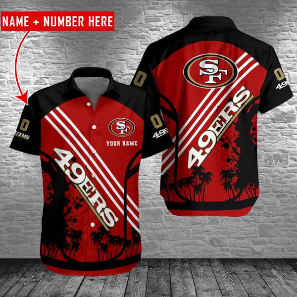 San Francisco 49ers 2 (102) Personalized Hawaiian Button down shirt