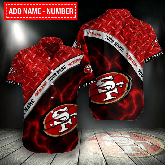 San Francisco 49ers 2(99) Personalized Hawaiian Button down shirt