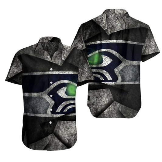 Seattle Seahawks 2 (8) Personalized Hawaiian Button down shirt