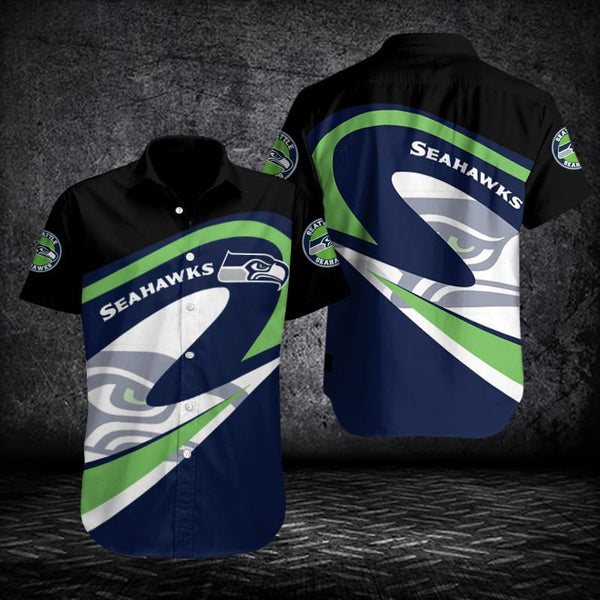 Seattle Seahawks 2 (17) Personalized Hawaiian Button down shirt