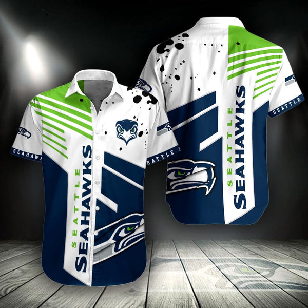 Seattle Seahawks 2 (18) Personalized Hawaiian Button down shirt