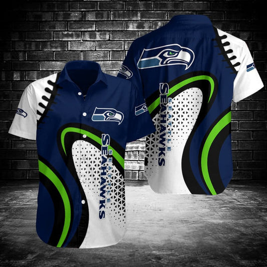 Seattle Seahawks 2 (19) Personalized Hawaiian Button down shirt