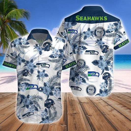 Seattle Seahawks 2 (13) Personalized Hawaiian Button down shirt