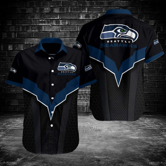 Seattle Seahawks 2 (14) Personalized Hawaiian Button down shirt