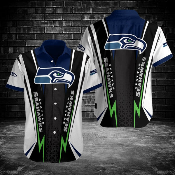 Seattle Seahawks 2 (24) Personalized Hawaiian Button down shirt