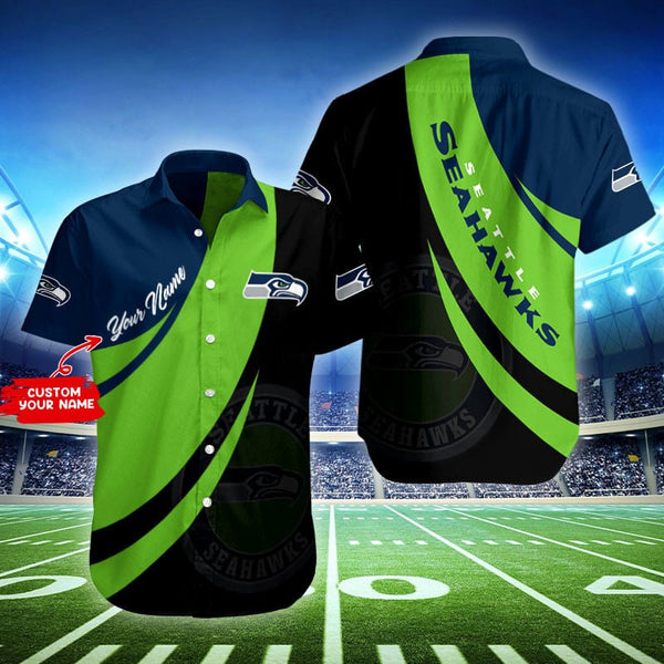 Seattle Seahawks 2 (31) Personalized Hawaiian Button down shirt