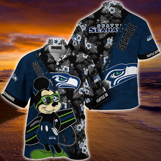 Seattle Seahawks 2 (32) Personalized Hawaiian Button down shirt