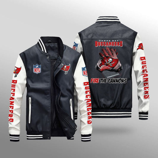 Tampa Bay Buccaneers Leather Bomber Jacket