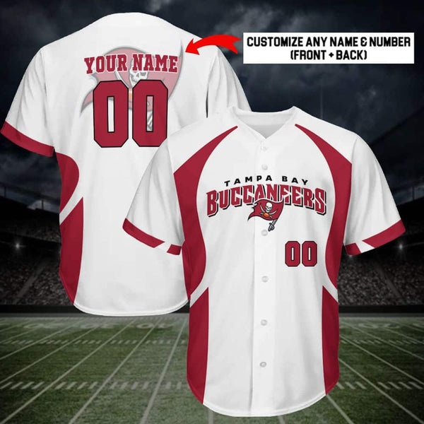 Tampa Bay Buccaneers Personalized Baseball Jersey 022